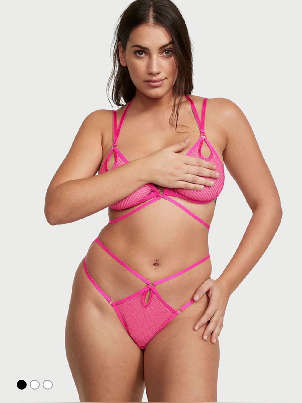 Victoria Secret Forever Pink Mesh Fishnet Bodysuit
